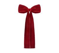 Christmas Velvet Bow, Christmas Tree Topper Bow, Large Christmas Tree Bow Christmas Door Ribbon Bow, Giant Velvet Bows For Christmas Tree For Garland Staircase Window Doors Walls 45x22cm