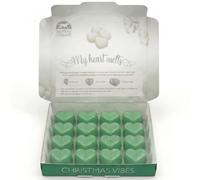 Christmas Vibes Wax Melts, 16 x 6g Hearts up to 96 Hours, Spotless Leopard | 16 strong scented Christmas Vibes wax melts, heart-shaped, up to 96 hours fragrance, sealed scent-lock tray, gift-boxed
