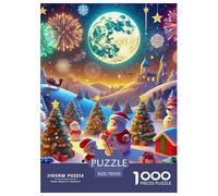 Christmas Village 1000 Pieces Jigsaw Puzzles For Adults Challenging Game Stress Relieving Entertainment Cultivate The Spirit of Teamwork for The Whole for Women, Gifts for Men 70x50cm/1