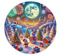 Christmas Village 1000 Pieces Jigsaw Puzzles For Adults Family Challenge Toys Stress Relieving Entertainment Cultivate The Spirit of Teamwork for Family Decorations 1000pcs (67.5x67.5cm)