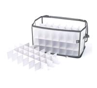 Christmas Village 112 Christmas Bauble Storage Bag - Red in Grey Christmas Village Grey