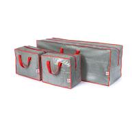 Christmas Village 7ft Christmas Tree & Decoration Storage Bag Set - Grey Christmas Village Grey