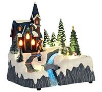 Christmas Village Decoration Multicolour Plastic 20.5x17x21cm Indoor Lights LED