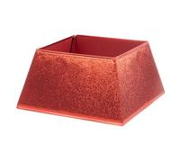 Square Glitter Christmas Tree Skirt Christmas Village Red 1 Pack