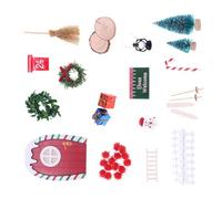 Christmas Village Gnomes And Fairy Door Miniature Set Dollhouses Tabletop Decoration Festive Tabletop Art For Kids
