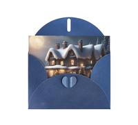 Christmas Village House 2 Greeting Card With Envelope, Perfect for Friends, Family, Colleagues - Congratulations Card