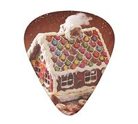 Christmas Village House Guitar Plectrums 12pcs For Guitar, Ukulele, Etc. (Thin, Medium And Thick) 0.46mm, 0.71mm And 0.96mm