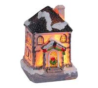 Christmas Village House - Light Up Your Christmas House. Miniature Resin Village House Figurine Battery Powered Eco Friendly Village House For Dining Tables Path