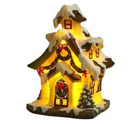 Christmas Village Houses Battery Operated, Christmas Lights Home Decorations Desk, Resin Christmas Glowing House Figurine For Winter Table Decoration, House Decor