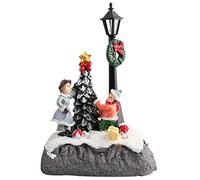 Christmas Village Houses Decorations, Light Up Christmas Town Scene Desktop Ornaments Christmas Figurines Accessories Buildings Battery Operated Landscape Decor