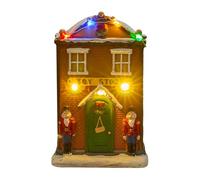 Christmas Village Houses Lighted | Led Resin Village Houses With 8 Songs | Festival Scene House Decor Battery Operated Village Houses -For Home Tabletop Christmas Decoration