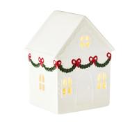 Christmas Village - Light up Table Centerpieces | White Christmas Village Houses Desk Decor | for Bedroom Living Room Office Desk Shelf Apartment Farmhouse Indoor Holiday