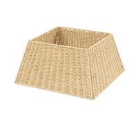 Christmas Village Natural Wicker Christmas Tree Skirt 50X50Cm Rustic Rattan Base W/ Durable Iron Frame Fits Tree Stands Up To 48Cm