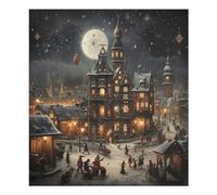 Christmas Village Party Night Dishwasher Magnet Cover Waterproof Magnectic Sticker Refrigerator Magnet Decor Home Cabinet Decals Appliances Stickers for Home Decor Kitchen Decoration 23"x26"