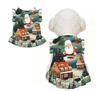 Christmas village Print Pet Breathable Sleeveless Skirt M