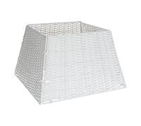 Christmas Village Rattan Xmas Tree Skirt Stand Base Festive Basket Cover Decor Perfect for Indoor Home & Office Floor Use, Tidy Decor - Folds for Easy Storage (White)