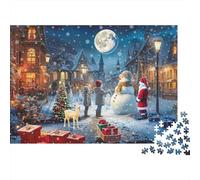 Christmas Village Scene_7 Jigsaws 1000 Pieces for Adults with Precision Cut Centenary Jigsaws As A Stress Relief Puzzle for Fun Activity for Home 38x26cm/1000pcs
