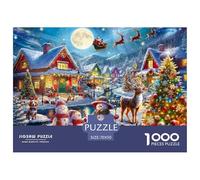 Christmas Village Scene Durable Cardboard Fun Interactive Game, Perfect for Improving Thinking Skills And Concentration 70x50cm/1000pcs