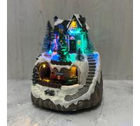Christmas Village Scene Ornament Light Up Decoration Winter Xmas Mini Wooden