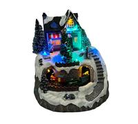 Christmas light and sound santa Scene Ornament