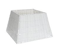 Christmas Village Square Rattan Christmas Tree Skirt - Grey in White Christmas Village White