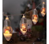 Christmas Vintage Decor String Light, Christmas Vintage Decor String Light, LED Bulbs String Lights, Christmas String Light, LED Christmas Lights Outdoor (6 Bulbs,Santa Claus)