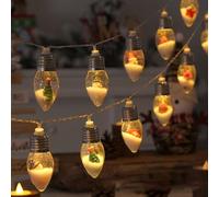 Christmas Vintage Decor String Light, Christmas Vintage Decor String Light, LED Bulbs String Lights, Christmas String Light, LED Christmas Lights Outdoor (6 Bulbs,MIX)