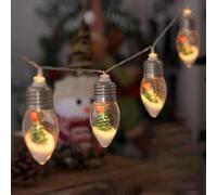 Christmas Vintage Decor String Light, Christmas Vintage Decor String Light, LED Bulbs String Lights, Christmas String Light, LED Christmas Lights Outdoor (6 Bulbs,Christmas Tree)