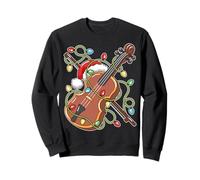 Christmas Violin Girl Women Cute Holiday Orchestra Musician Sweatshirt