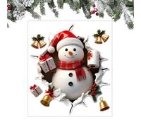 Christmas Wall Stickers | Removable Santa Claus Cute Cartoon Home Decor | Christmas Floor Stickers - For Bedroom Living Room Offices Home Parties Birthday