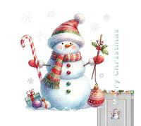 Christmas Wall Stickers - Santa Claus Reindeer Breakthrough Effect Wall Sticker Holiday Decoration - Creative Festive Wall Pictures - For Home Party Living Room Bathroom Kitchen Office Tile