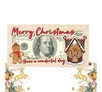 Christmas Wallet Cards - Wooden Coin Purse Christmas Decorations | Holiday Money Card Holder Christmas Tree Shape Money Card Holder Inches for Living Room Bedroom Wallet Arg, A3, Se référer au
