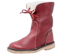 Christmas Warehouse Deals Clearance Snow Boots Women Women's Flat Heel High Top Warm Winter Boots Mouth Round Head Mid Sleeve Faux Snow Boots Female Wide Deal of The Day (Red, 6)