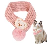 Christmas Warm Pet Scarf,Christmas Dog Scarf Adjustable Knitted Pet Scarf | Winter Multi-Colored Pet Costume Crochet Neck Warmer Pet Collar for Small Dogs & Puppy Cat