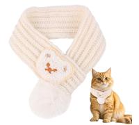 Christmas Warm Pet Scarf - Christmas Dog Scarf Adjustable Knitted Pet Scarf | Winter Multi-Colored Pet Costume Crochet Neck Warmer Pet Collar for Small Dogs & Puppy Cat