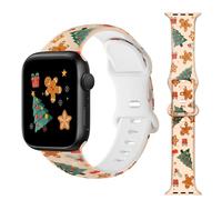 Christmas Watch Band Compatible with Apple Watch Band 38mm 40mm 41mm 42mm 44mm 45mm 49mm 46mm，Gingerbread Watch Strap Compatible with iWatch Apple Watch Series 10 9 Ultra 8 7 6 5 4 3 2 1 SE Women Men