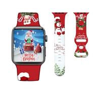 Christmas Watch Band Compatible with Apple Watch Bands 38mm 40mm 41mm for Women Men,Holiday Gifts Snowman Printed Adjustable Sport Wristband Xmas Strap for iWatch Series SE 7/6/5/4/3/2/1