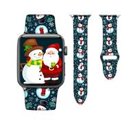 Christmas Watch Band Compatible with Apple Watch Bands 38mm 40mm 41mm for Women Men, Thanksgiving Gifts Adjustable Soft Silicone Sport Strap Replacement for iWatch SE Series 7 6 5 4 3 2 1