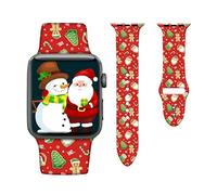 Christmas Watch Band Compatible with Apple Watch Bands 38mm 40mm 41mm for Women Men, Thanksgiving Gifts Adjustable Soft Silicone Sport Strap Replacement for iWatch SE Series 7 6 5 4 3 2 1