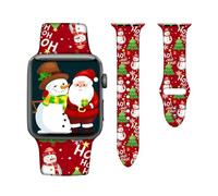 Christmas Watch Band Compatible with Apple Watch Bands 38mm 40mm 41mm for Women Men, Thanksgiving Gifts Adjustable Soft Silicone Sport Strap Replacement for iWatch SE Series 7 6 5 4 3 2 1