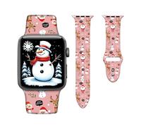 Christmas Watch Bands Compatible with Apple Watch 38mm 40mm 41mm,Christmas Gifts Breathable Soft Silicone Strap Smartwatch Replacement for watch SE & Series 8 7 6 5 4 3 2 1