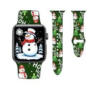 Christmas Watch Bands Compatible with Apple Watch 42mm 44mm 45mm,Christmas Gifts Breathable Soft Silicone Strap Smartwatch Replacement for watch SE & Series 8 7 6 5 4 3 2 1