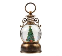 Christmas Water Globe With Floating Glitter Snowflakes And Soft Light, USB Or Battery Powered, Timer Function For Seasonal Decoration(Christmas tree)
