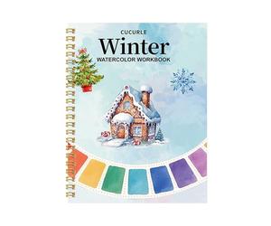 Christmas Watercolour Workbook - Painting Art Crafts Paper Set for Adults Teens Kids, Creative Drawing Coloring Pad Learning Hobby Expression Practice | Watercolor Art Book for Craft Project