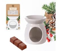 Christmas Wax Melts & Oil Burner Set Happy Holiday Gingerbread Scented Melts