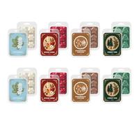 Christmas Wax Melts Wax Cubes Strong Scent Peppermint Snowflake, Gingerbread Man, Spiced Cider, Pine Forest Festive Shapes Soy Cubes For Warmers Winter Wax Melts Set Of 8 Holiday Home Fragrance Gift