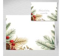 Christmas Wedding Name Place Cards with wording Thank you for Sharing our Special Day. Blank Table Names for Weddings: Red Berry Winter Table Name Cards (Pack of 50 without Envelopes)
