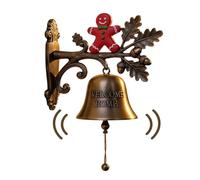 Christmas Welcome Bell Wall Mounted Doorbell With Santa Claus And Reindeer Motif, Vintage Door Bell Wall Hanger For Entryway, Home, Garden, And Interior Decoration, 18 X 18 Cm