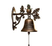Christmas Welcome Door Bell,Vintage Welcome Doorbell,Santa Claus Reindeer Snowman Penguin Metal Welcome Doorbell Xmas Indoor Hanging Bells for Home Decor (Snowman)