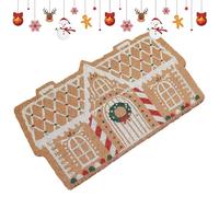 Christmas Welcome Mat,Christmas Gingerbread House Doormat,Fun Ginger Bread House Welcome Door Mat,Non-Slip Outdoor Rug, Christmas Decor For Home Kitchen Bathroom